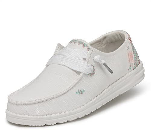 Hey Dude Wendy Damen Boho Slip-On Freizeitschuhe Loafer, Lily White 2 ,40 EU