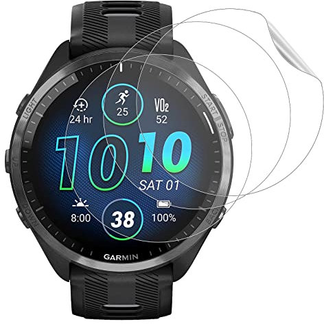 MEMELOKA Schutzfolie für Garmin Forerunner 965/970/570(47mm), [3 Stück] HD Anti-Kratzer Flexible Weiche TPU Folie mit Montage Rahmen, Hohe Empfindlichkeit und Blasenfreier Displayschutz