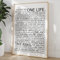 You Only Get One Life Poster, Lebensregeln, Wandkunst, moderne inspirierende Zitate, schwarz-weißes Zitat, Druck, motivierende Wandkunst, positive Zitate, Poster für Wohnzimmer, Schlafzimmer, 40,6 x