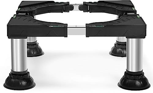 Nefish Mini supporto per frigorifero, altezza 17,8 - 21,3 cm, regolabile con 4 piedini robusti, base per lavatrice, base per lavanderia, piattaforma universale per elettrodomestici