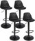 Tabourets de Bar Lot de 4 pivotant- Lot de 4 chaises de Bar réglable,Réglable en Hauteur et Rotative à 360°，Robuste et Ultra Silencieux-4pc-B Noir Pur