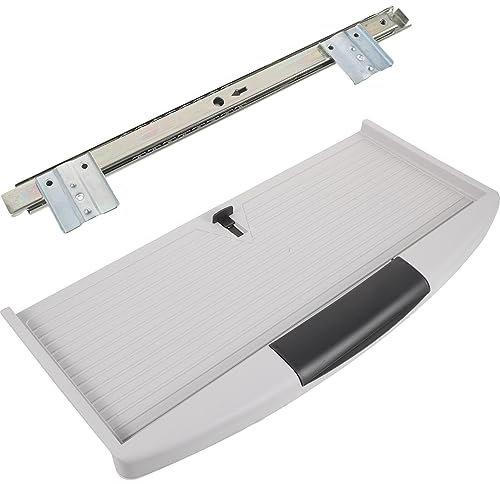 Angoily 1 Set Office Desk Accessories Desk Tray Drawer Plastic Trays Keyboard Tray Keyboard Holder for Desk Keyboard Under Desk Mount Keyboard Slide Out Tray Slider Desktop abs