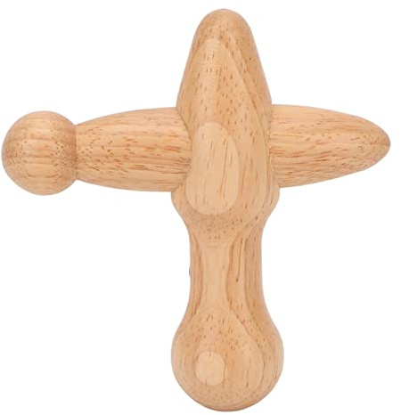 Fockety Triggerpunkt-Massagegerät Kreuzförmig Holztherapie-Massagewerkzeuge Hilfsmittel Zur Lymphdrainage Daumenschoner Boost-Stoffwechsel Linderung von Muskelschmerzen Massagegerät aus