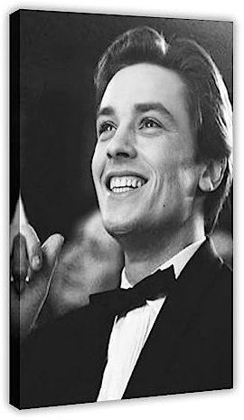 ETOMEY Alain Delon Poster 3 Leinwand Poster Wandkunst Dekor Druck Bild Gemälde für Wohnzimmer Schlafzimmer Dekoration Rahmenstil 60 x 90 cm