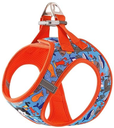 WINHYEPET Truelove Hundegeschirr TLH3016, weiches Air-Mesh, verstellbar, reflektierend, für kleine und mittelgroße Rassen, kein Ziehen, verstellbares Hundegeschirr TLH3016 (Firecracker, M)