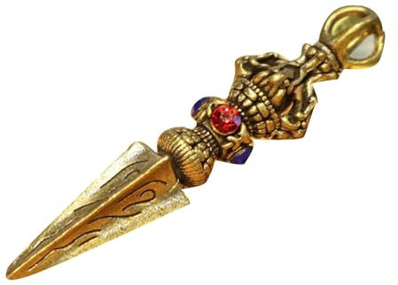 YHDONE Messing Vajra Stößel Griff Messing Bronze Feng Shui Maskottchen