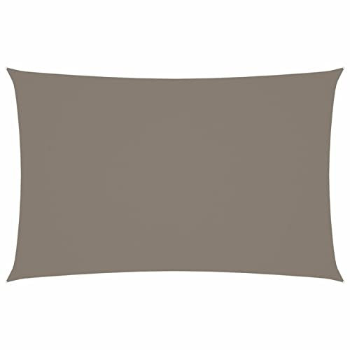 ZEYUAN Voile de Parasol Tissu Oxford rectangulaire 3x6 m Taupe,Voile D'Ombrage pour Patio,Respirant Toile Ombrage Une Protection des Rayons UV