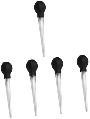 Happyyami 5piezas Bomba De Sazonado para Pavo Inyector De Salsa De Cocina Cabezal De Herramienta De Cocina para Asar para Aumentar El Sabor De Carnes y Aves Fácil De Limpiar y Ergonómica