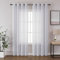 CUCRAF Leinenoptik Voile Vorhänge mit Ösen Gardine für Schlafzimmer Wohnzimmer, Leinenfarbe，2er Set