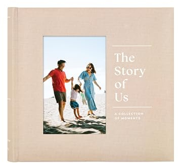 The Story of Us 4x6 Photo Album | Scrapbook-Style Keepsake Photo Album With Memo Space, Clear Side-Loading Pockets, Thoughtful Gift