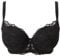 Ann Summers Sexy Lace Padded Balcony Bra Curve-Enhancing Womens Underwear with Push-Up Cups, Underwire Support & Removable Pads Black