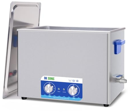 DK SONIC Ultraschallreiniger, 37L 720W Schallreiniger aus Edelstahl mit Heizung und Mechanischem Timer, Ultraschallreinigungsgerät zum Reinigen von Pistolen, Motoren, Vergasern, Ketten (inkl. Korb)