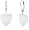 ALEXCRAFT Drop Herz Ohrringe Silber 925 Hängend Leaveback Silver Dangle Earrings for Women für Frauen Freundin Mama