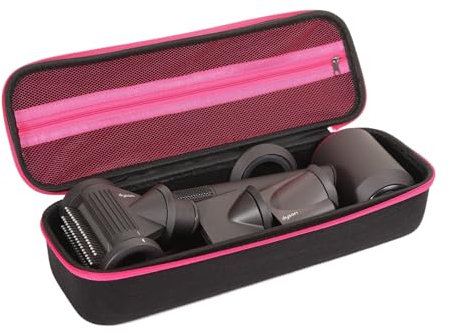 Hosoncovy Custodia da viaggio per asciugacapelli e ugelli Dyson Supersonic (solo borsa vuota), Nero e rosa., Custodia per il trasporto