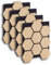 Homestyle4u Lot de 4 panneaux acoustiques en bois naturel - Absorbeur acoustique - Panneaux muraux pour une meilleure acoustique de la pièce - Mur et plafond - Panneaux acoustiques hexagonaux - 76 x