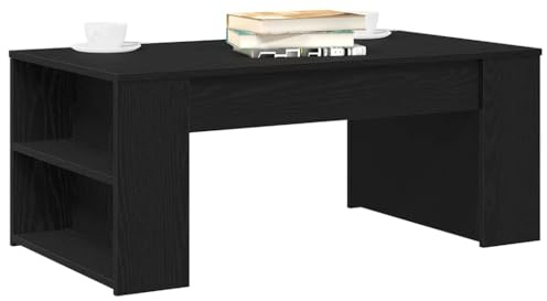 vidaXL Couchtisch Schwarz Eichen-Optik 102 x 55 x 42 cm Holzwerkstoff | Jede Menge Platz für all deine Sachen, Der elegante matte Look bringt Flair, Hergestellt aus strapazierfähigem Holzwerkstoff