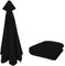 3.50M Rechange pour parasol de patio en extérieur | Remplacement robuste pour parapluie de marché | Toile de parasol pour 8 baleines | Protection UV et imperméable | auvent de rechange Seulement(Black