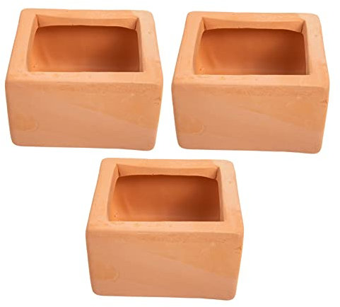 UPKOCH 3pièces Pot De Fleurs Poterie Rouge Carré pour Plantes Set pour Jardin Et Balcon