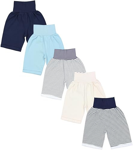 TupTam Unisex Baby Pumphose Sommershorts Baumwolle 5er Pack