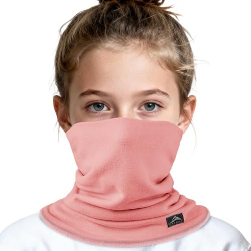GXCROR Kinder Winter Schlauchschal, Wendbarer Fleece Halsschlauch, Winddichte Gesichtsmaske, Warmer Halswärmer