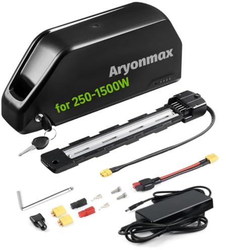 Ebike Battery 48V 52V / 20Ah 25Ah (Grade A Cell), Large Capacity Long Range Lithium Electric Bike Battery with Fast Charger/ 5-Pin Base for most motor kit (48V 25AH)