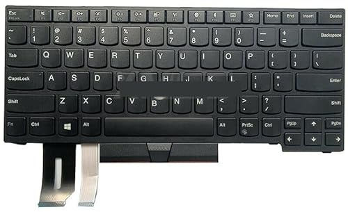 YSJOZWA US-Tastatur für IBM Thinkpad T480S T490 T495 L380 L390(No Backlit)