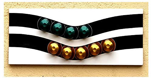 Cafedeco porte capsules nespresso compatible distributeur capacité 20 (noir blanc)