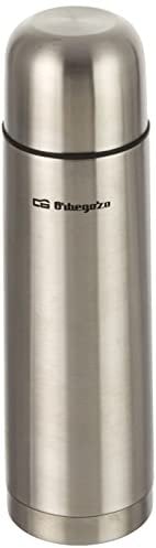 Orbegozo TRL 560, Termo para líquidos, 500 ml de Capacidad, tapón con pulsador dosificador, Acero Inoxidable, Mantiene Caliente 12 Horas, Mantiene frío 24 Horas, Color Plata