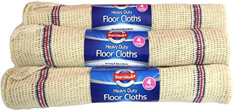 Other 3 x Floor Cloths Roll of 4 Washable Floor Cloths Effectively Eiminate Dust And Grime