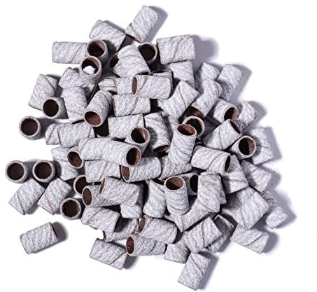 BNG 100PCS Sanding Bands 240 Grit E File Sanding Band For Nail Drill Bits Professional Manicure Pedicure File Replacement