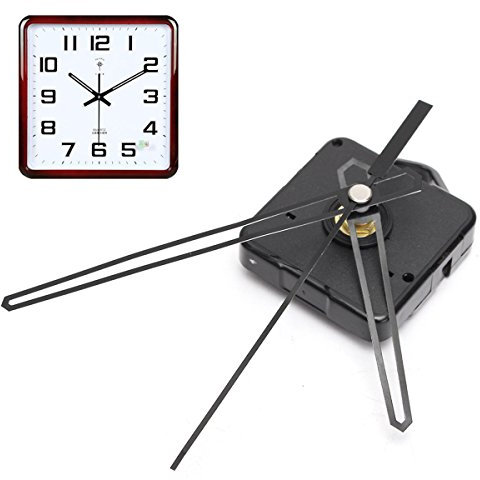 EsportsMJJ Ersatz Quarz Uhrwerkmechanismus Motor & Black Hands & Fittings Kit