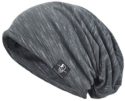 VECRY Herren Slouch Hollow Mütze Thin Sommer Cap Strickmützen Beanie Skullcap (Multi-Grau)