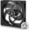 ARCTIC P12 PWM PST - 120 mm Case Fan with PWM Sharing Technology (PST), Pressure-optimised, quiet motor, Computer, Fan Speed: 200-1800 RPM - Black, Transparent