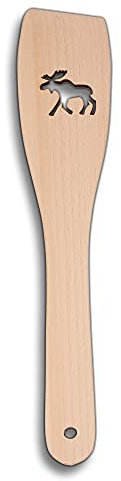 HOFMEISTER® Kochutensilien Löffel oder Pfannenwender mit Motiv aus Holz (Pfannenwender/Elch)