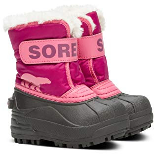 Sorel Snow Commander Waterproof, Stivali Invernali Unisex-Bimbi 0-24, Rosso, 24 EU
