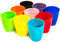 Youngever 9 Pack Re-usable 250ML Kids Cups, Kids Plastic Cups, Kids Drinking Cups, Toddler Cups in 9 Assorted Colors (Rainbow)