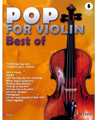 Pop for Violin : Best of - 16 All-Time Pop-Hits - Das Beste aus zehn Ausgaben Pop for Violin! - Notenbuch mit bunter herzförmiger Notenklammer