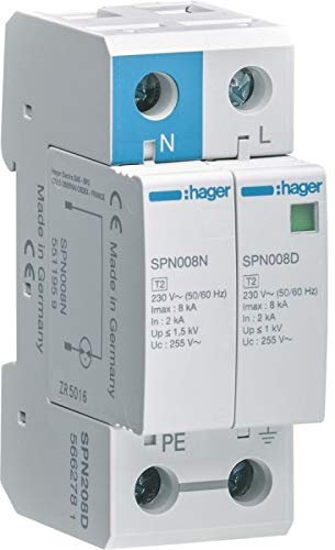 Hager Sas - Hager SAS - SPN208D - Parafoudre 2P debro 8kA voy.