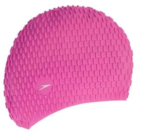 Speedo Gorro de natación Unisex con Forma de Burbuja para Adulto, Galinda/Ultra Violet, Talla única