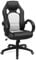 SONGMICS Racing Stuhl Höhenverstellbarer Gaming Stuhl 360 Grad Drehstuhl Computerstuhl mit Kippmechanismus Schwarz Weiß OBG056B13