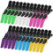 24 Pezzi Fermagli per Parrucchiere,Fermagli Capelli Professionali,Coccodrillo Pinza in Plastica,Clip per lo Styling Antiscivolo (Colore)
