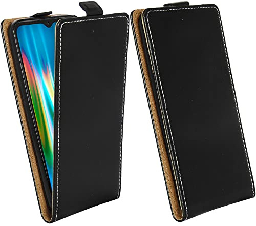 cofi1453® Flip Case kompatibel mit Motorola Moto G9 Play Handy Tasche vertikal aufklappbar Schutzhülle Klapp Hülle Schwarz