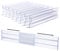 Vtopmart 8 Pack Drawer Dividers, 3.2 High Expandable from 12.2-21.4 Adjustable Drawer Organisers，Clear Plastic Drawers Separators for Clothing, Kitchen Utensils and Office Storage