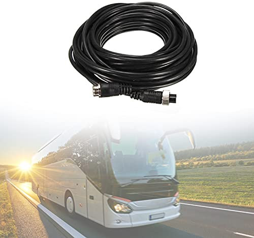 WMLBK Car Video 4 Pin Aviation Extension Cable Lead Reversing Rear View Wire Camera Extension RCA Cable for Car, Bus, Truck, Motorhome, Vehicle Back Monitor, CCTV System (5M 16FT)