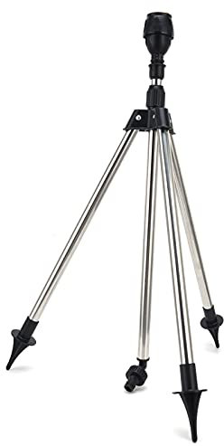 Garden Sprinkler, Automatic Rotating Sprinkler Water Sprinkler for Lawn Adjustable Tripod Height for Garden for Agricultural Irrigation