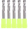 EU_HOZLY 5 frese a compressione in metallo duro Up&Down 2 frese per flauto 6 mm (0,236 pollici), codolo 6 mm (0,236 pollici), lunghezza di taglio 22 mm (0,866 pollici) per fresatrice CNC
