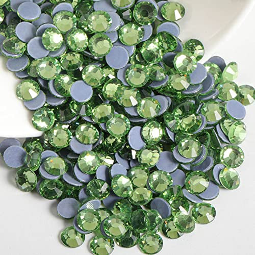 BEADSLAND Hotfix Strass, 1440pcs Dos Plat Cristal Strass Artisanat vêtements Bricolage décoration, Vert Clair, SS20, 4.6-4.8mm