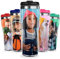 Pixly® Personalised Custom Photo Thermal Travel Mug - 400ml/14oz Capacity - Stainless Steel Coffee Tea Flask with Picture - Black, Red, Blue, Pink (Black)