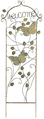 ZYFA Rankgitter Rankhilfe Garten Deko Metall-Rankgitter Kletterhilfe für Pflanzen,Schmetterling Spalier Beetzaun Beeteinfassung für Kletterpflanzen und Rosen