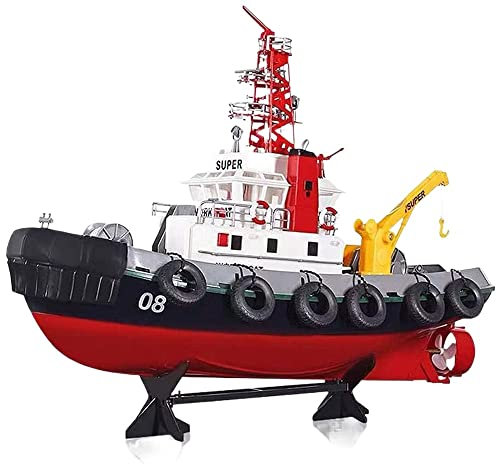 QIYHBVR RC Boat - Remote Control Boat With Water Spray Function For Pools And Lakes - Super Work Boat For Adults And Kids - 2.4 GHz Outdoor Radio Controlled Watercraft